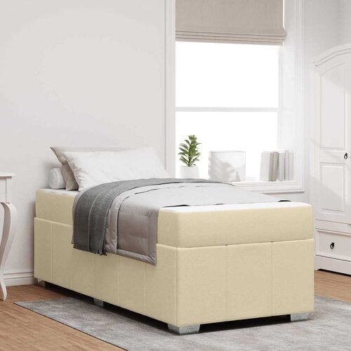 vidaXL Konstrukcija postelje krema 90 x 200 cm blago Cene