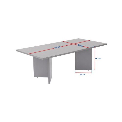 Hanah home Klub sto Sabin, 119x40x60 cm, Crni Slike