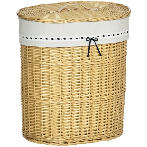 HOMCOM ko&scaron; za perilo protja 51D x 38&Scaron; x 57V cm naravni les, (5000242310) Cene