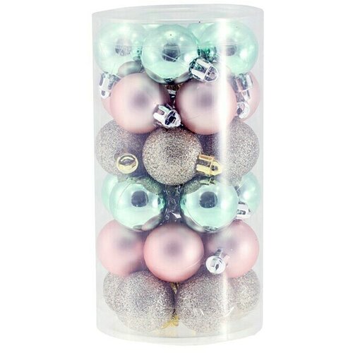  kuglice za božićno drvce (zelene boje, plastika, promjer: 3 cm) Cijene