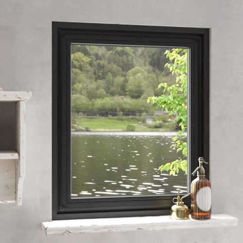 VidaXL Magnetni komarnik za okna antracit 100x120 cm Slike
