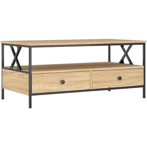 Maison Chic Klubska mizica - kavna mizica - Nizka mizica sonoma hrast 100x51x45 cm inženirski les, (21752728) Cene