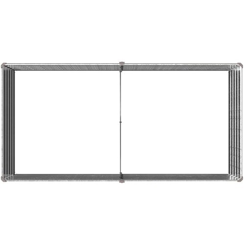  Povi&amp;scaron;eni vrtni krevet Srebrna 160 x 80 x 55 cm cinkani Slike