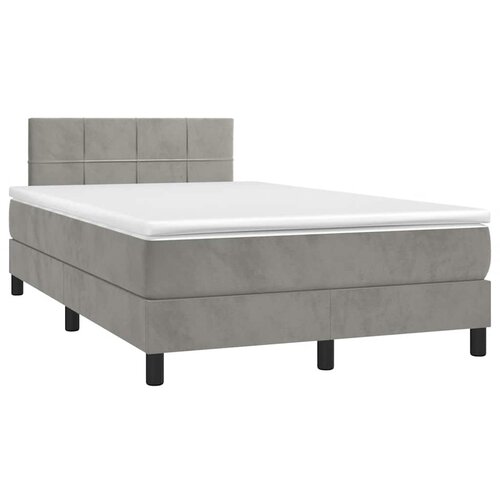  box spring s madracem LED svjetlosivi 120x190 cm tkanina Cijene