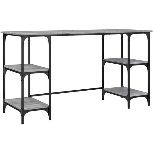 vidaXL Radni stol boja hrasta 140x50x75 cm metal i konstruirano drvo Cijene