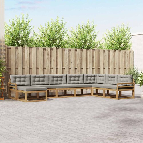  Set vanjskih sofa 8 kom. Bijela i svjetlosiva 408 x 250 x 73 cm Cijene