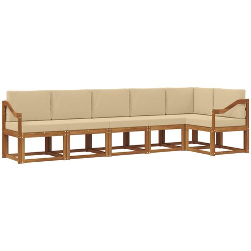  Set vanjskih sofa 6 kom. Prirodna i bež Smeđa 304 x 126,5 x 73 cm Slike