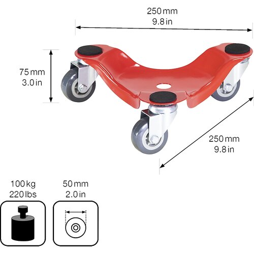 Wagner Transportni voziček MM 1196 (250 x 250 x 75 mm, nosilnost: 100 kg) Cene