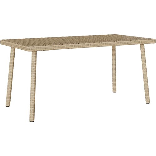 VidaXL Vrtni stolić za kavu pravokutni bež 80x40x37 cm poliratan Slike