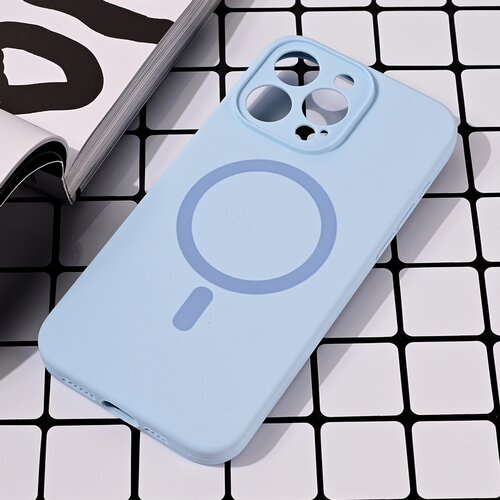 Torbica Magsafe Pure color za iPhone 15 Pro Max 6.7 svetlo plava Slike