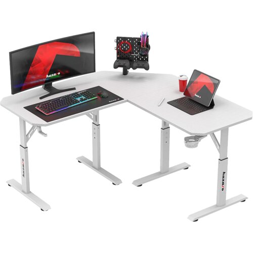 Oblivion gaming oprema Ugaoni gejmerski sto sa podesivom visinom Huzaro Hero 7.3 beli Cene