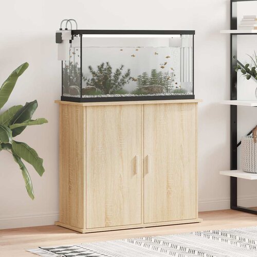  Stalak za akvarij Sonoma hrast 81x36x73 cm Konstruirano drvo Slike
