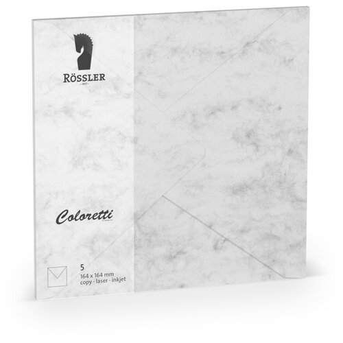 Grupo COLORETTI VELIKA KVADRATNA KUVERTA 5 ENOT SIVI MARMOR, (20861916) Cene