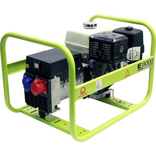 Pramac agregat serije e, bencin, 400/230V, e 8000 - bencin, 230/400 v, moč 7 kva, 3,3 / 5,6 kw Cene