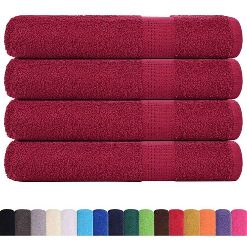 vidaXL Brisače 4 kos bordo 100x200 cm 360 g/m² 100% bombaž Cene
