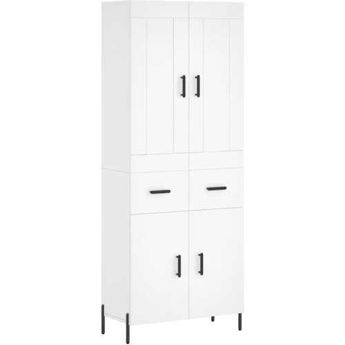 Maison Chic Visoka omara - Komoda - Predalnik bela 69,5x34x180 cm inženirski les, (21719797) Cene