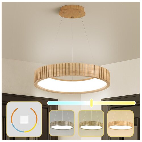  Brilagi - LED luster na sajli FALCON WOOD MODERN LED/30W/230V, prečnik 45 cm, od drveta Cene
