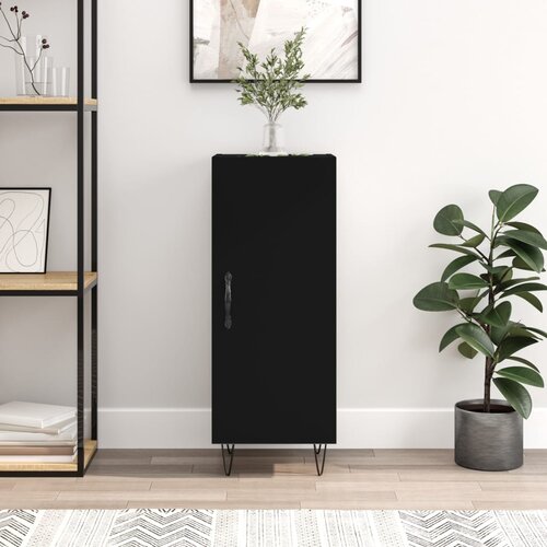 VidaXL Komoda črna 34,5x34x90 cm inženirski les Slike
