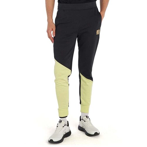 Hummel muški donji deo trenerke hmlabel, crno-zeleni Cene