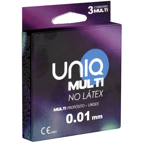 Uniq Multi Unisex No Latex 0.01mm Condoms 3 pack