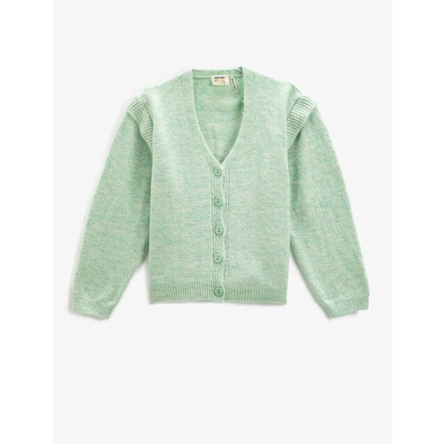 Koton Basic Knitwear Cardigan with a Soft Texture, Long Sleeves, V-Neck With Buttons. Slike