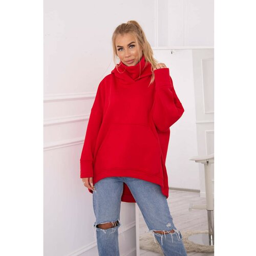 Kesi Oversize insulated sweatshirt red Cene