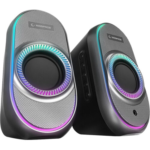 Rampage Zvučnici 2.0 gaming RMS-X3 2.0 6W Bluetooth Enabled Black Multimedia RGB Lighted Gaming USB Speaker, 39543 Cijene