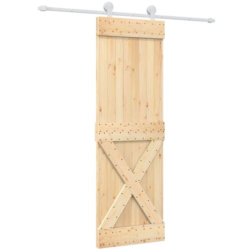 vidaXL Klizna vrata s priborom za montažu 70 x 210 cm masivna borovina Cijene
