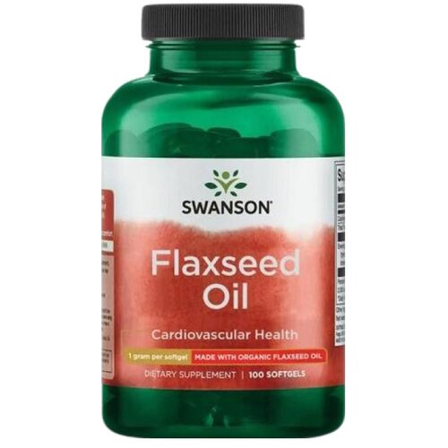 Swanson Laneno ulje 1000 mg (100 kapsula) Slike