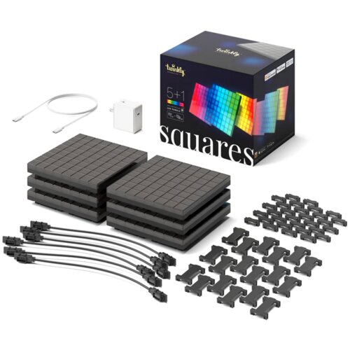 TWINKLY TWQ064STW-07-BEU - set od 6 led rgb panela squares, svaki sa 64 led, 16x16 cm, wi-fi Cene