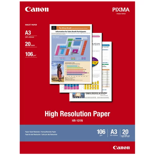 Canon Foto papir HR-101, A3, 20 listov, 106 gramov