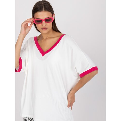 FANCY Blouse-FA-BZ-7766.81P-white-pink Cene