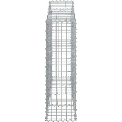  Lučne gabionske ko&amp;scaron;are 12kom 200x30x100/120cm pocinčano željezo Slike