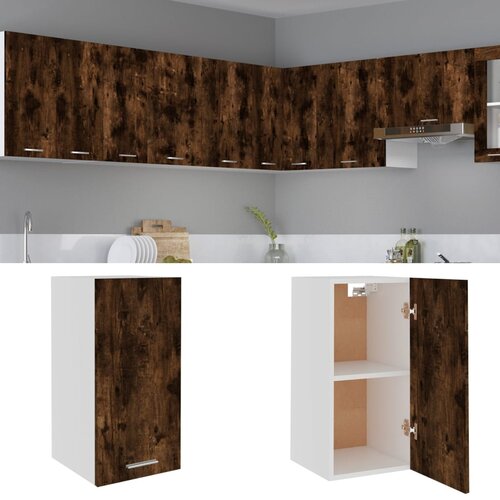 VidaXL Viseča omarica dimljeni hrast 29,5x31x60 cm inženirski les Slike