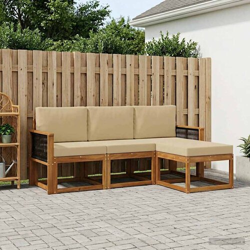  Set vanjskih sofa 4 kom. Prirodna Cene