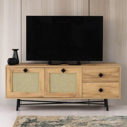 Hanah home Hapsiyas 140 OakBlack TV Stand Slike