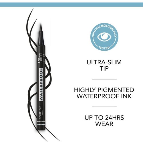 Bourjois Ultra Slim Waterproof Liner vodoodporni svinčnik za oči odtenek Ultra Black 1 ml Slike