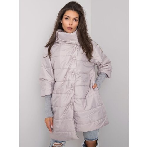 Fashion Hunters Women's gray transitional jacket without hood Cene
