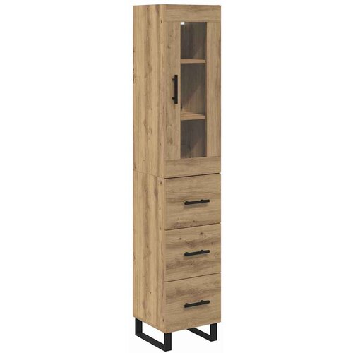 vidaXL Visok predalnik Umetni hrast 69,5 x 34 x 180 cm Konstruiran les, (5000108501) Cene