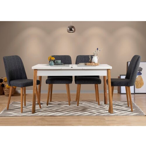 Hanah home Santiago Trpezarijski set, bijelo-smeđa Cene