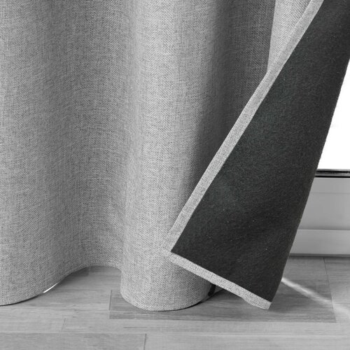 Douceur d int&amp;eacute;rieur Svijetlo siva zavjesa sa zvučnom izolacijom 140x260 cm Jupiter &amp;ndash; Slike