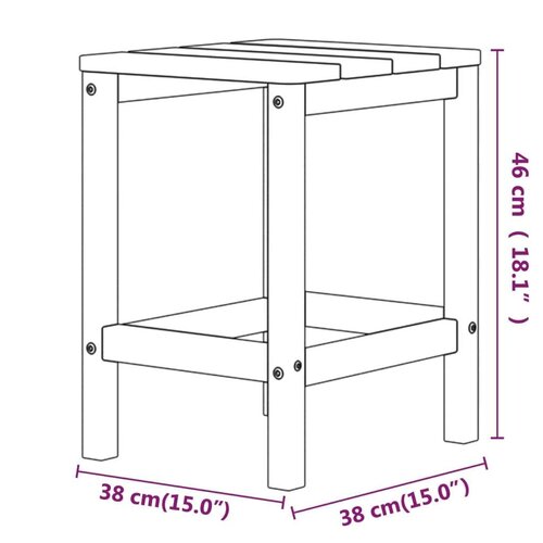 VidaXL vrtni stol adirondack bijeli 38 x 38 x 46 cm hdpe Slike