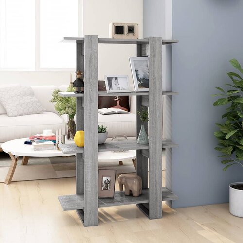 The Living Store Knjižna omara/pregrada siva sonoma 80x30x123,5 cm - Knjižna Omara, (21437266) Cene