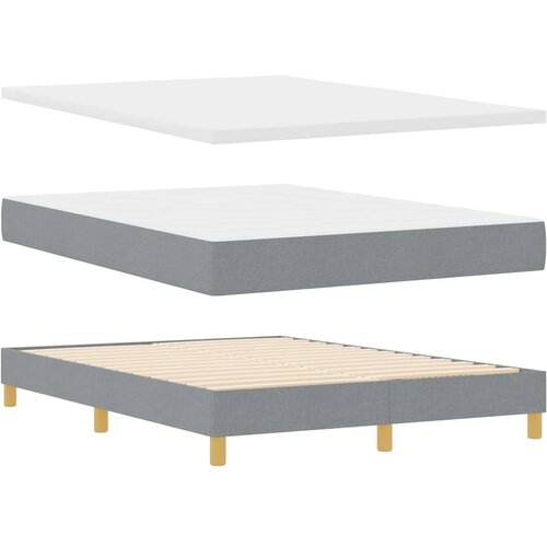  s opruga kutije Svjetlosiva 160 x 200 cm tkanina Slike