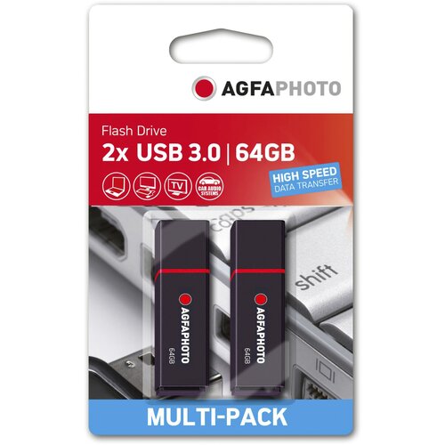 Agfaphoto USB 3.2 Gen 1 64GB black MP2 Slike