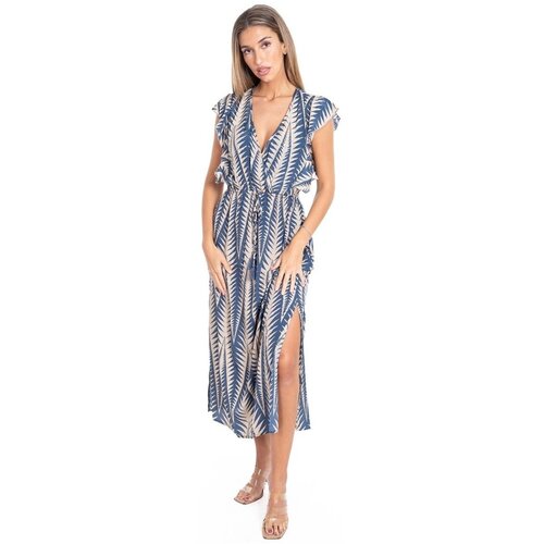 Isla Bonita By Sigris Dolge obleke Dolga Midi Obleka Modra Cene