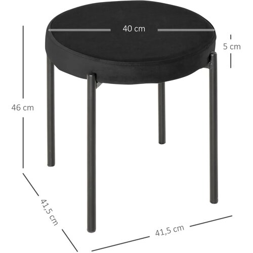  Blagovaonska stolica ukrasna stolica kuhinjska stolica 41 5 cm x 41 5 cm x 46 cm crna Slike