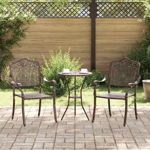  Vrtna stolica 2 pcs Bronzana 55 x 55 x 92,5cm Aluminij Cene
