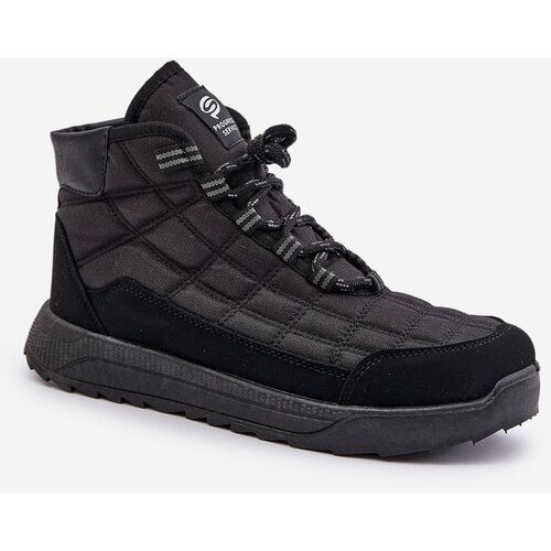 Kesi Insulated men&amp;#039;s winter boots lace-up Progress black Slike