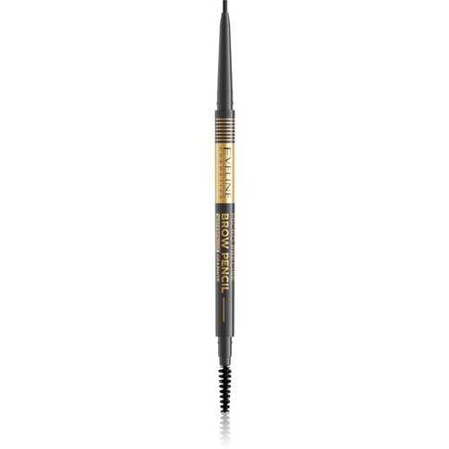 Eveline Cosmetics Micro Precise vodootporna olovka za obrve sa četkicom 2 u 1 nijansa 04 Graphite 4 g Slike